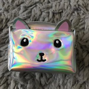 Holographic cat purse
